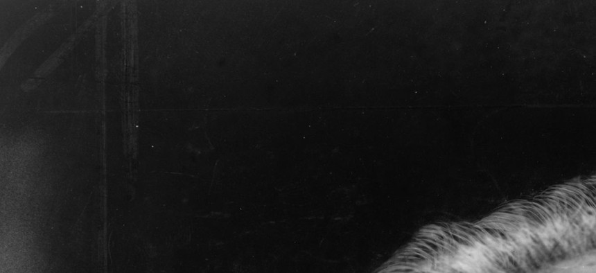 Portrait of Frank Lloyd Wright.