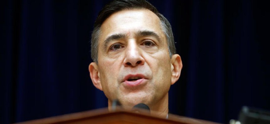 House Oversight and Government Reform Committee Chairman Rep. Darrell Issa, R-Calif., speaks during a hearing regarding IRS conference spending.