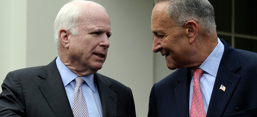 Republican Sen. John McCain and Democratic Sen. Chuck Schumer reached the deal Tuesday morning. 