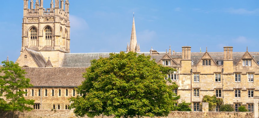 Merton College is part of Oxford University.