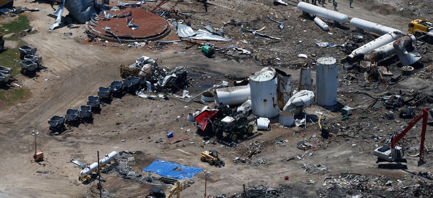The fertilizer plant explosion in West, Texas occurred in April.