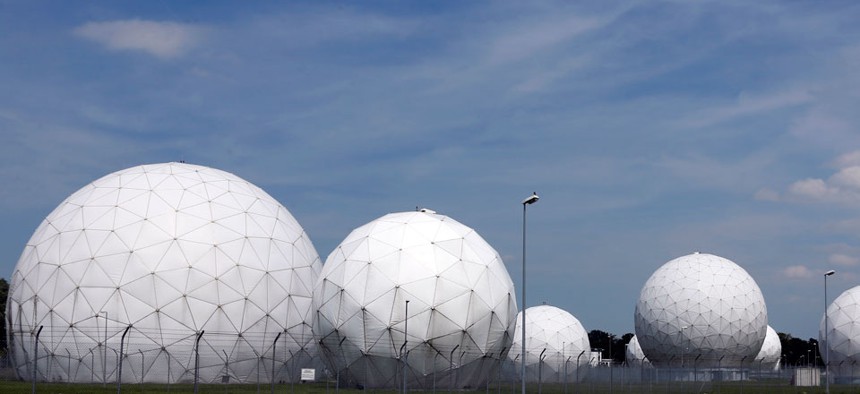 View of the former monitoring base of the U.S. intelligence organization National Security Agency, near Munich, Germany.