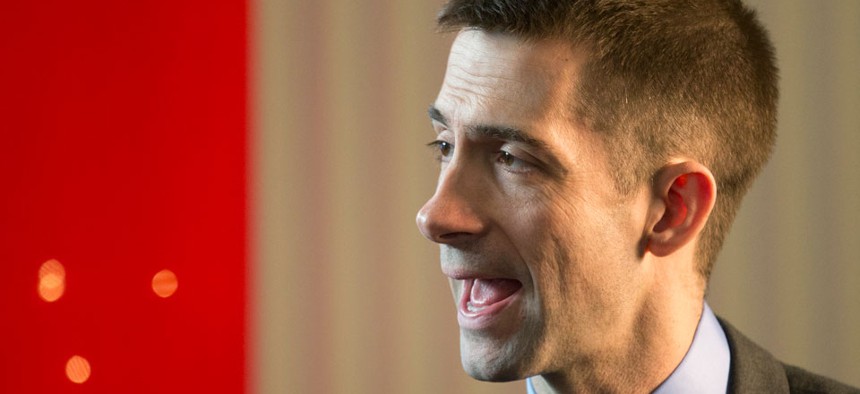 Rep. Tom Cotton, R-Ark., is sponsoring a bill that would prohibit the government from contributing to the premium costs of health care plans covering members of Congress and congressional staff.