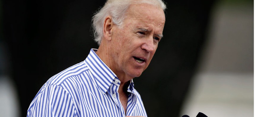 Vice President Joe Biden speaks in Iowa.