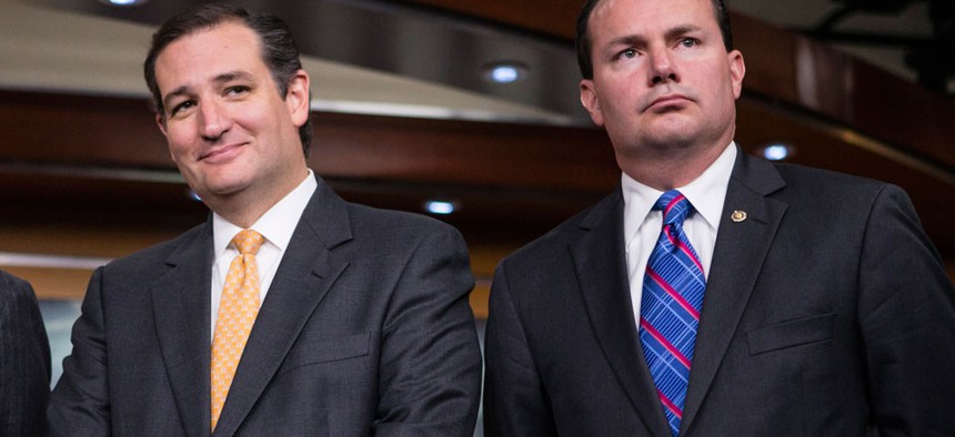 Sen. Ted Cruz, R-Texas, left, and Sen. Mike Lee, R-Utah, have made waves in the GOP lately.