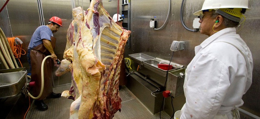 USDA was able to avoid furloughing meat inspectors in 2013. 