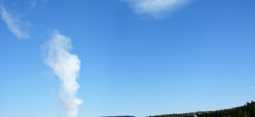 Old Faithful is one of the more popular attractions at Yellowstone National Park.
