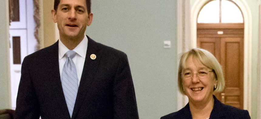 “One of the most difficult challenges we faced as we worked through this, was the issue of federal employees and military,” said Sen. Patty Murray, D-Wash., during a press conference with Rep. Paul Ryan, R-Wis.