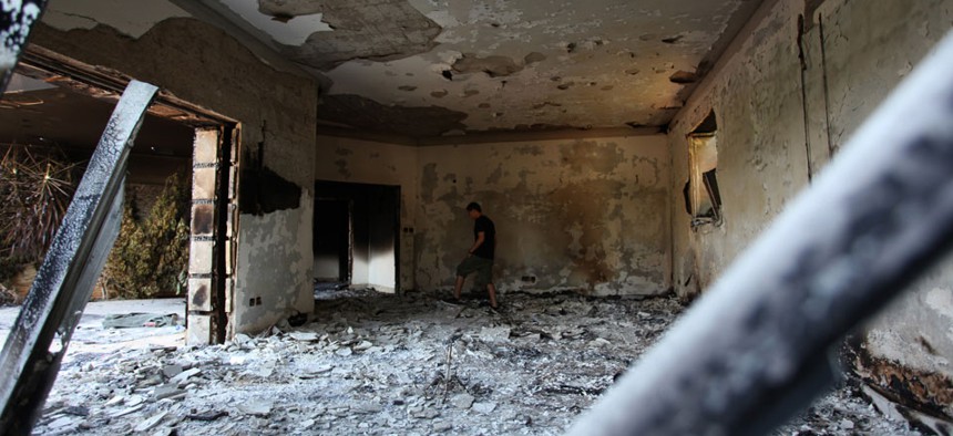The U.S. consulate in Benghazi was destroyed in Sept. 2012.