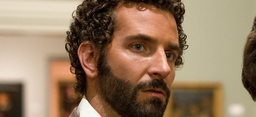 Bradley Cooper is nominated for his portrayal of an FBI agent in American Hustle.