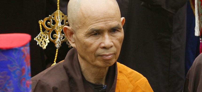 A well known Thich Nhat Hanh quote is "If you touch one thing with deep awareness, you touch everything."