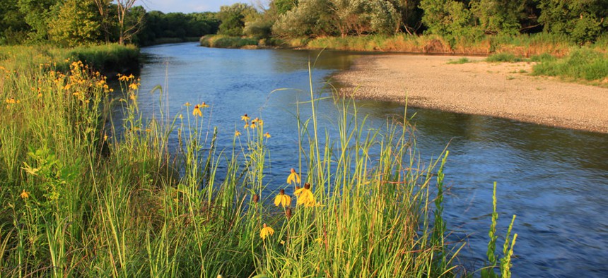 The Kishwaukee River flows through western Illinois.