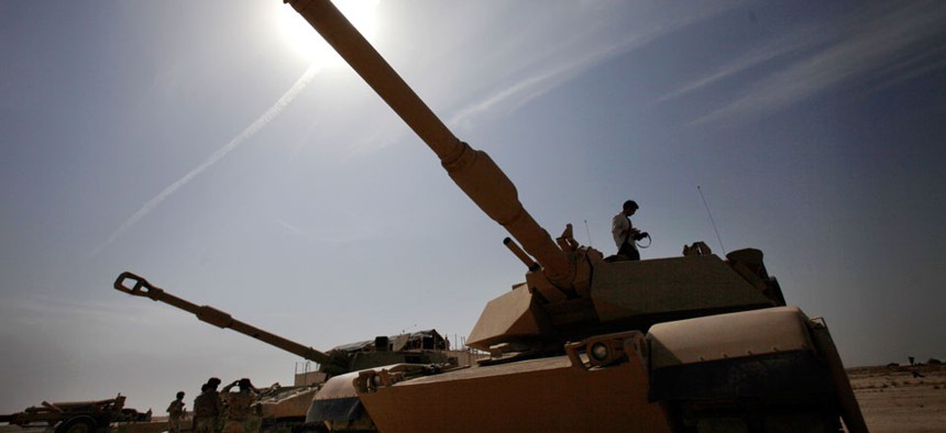 Iraqi Army M1A1 Abrams tanks, purchased from the U.S.