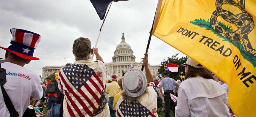 Tea Party activists have protested the federal government before, including this 2013 protest.