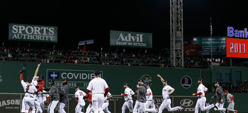 The Boston Red Sox won the 2013 World Series at Fenway Park in October.