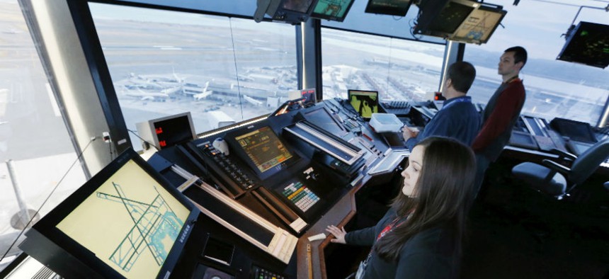 Air Traffic Controllers at Logan International Airport in Boston, 