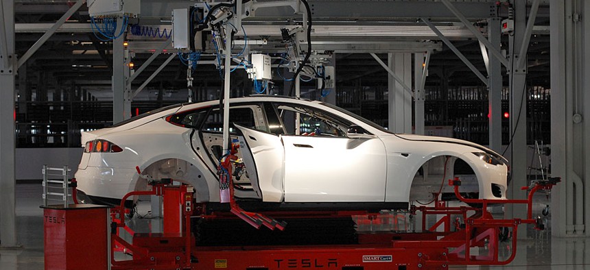 The Tesla factory in Fremont, California