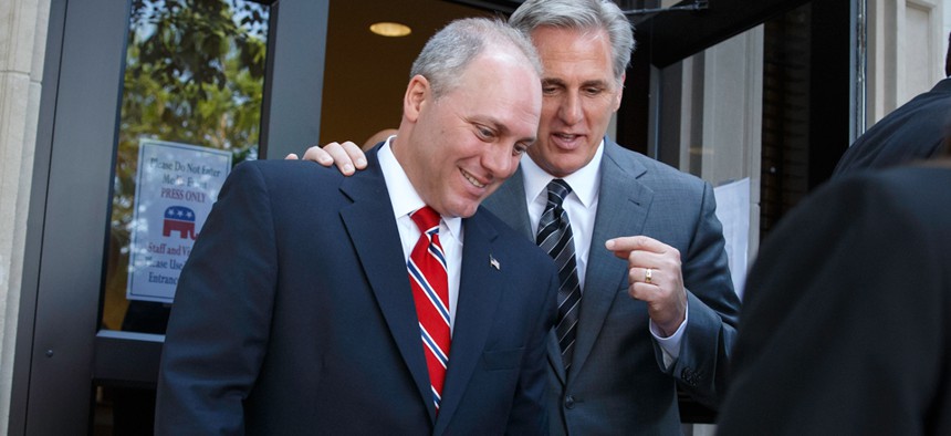 As of Aug. 1, Kevin McCarthy, right, is the majority leader and Steve Scalise is the new majority whip.