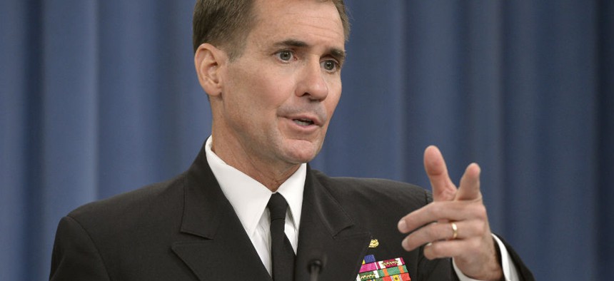 Pentagon spokesman Rear Adm. John Kirby says the department is "constantly assessing" how it handles arms sales to Israel.
