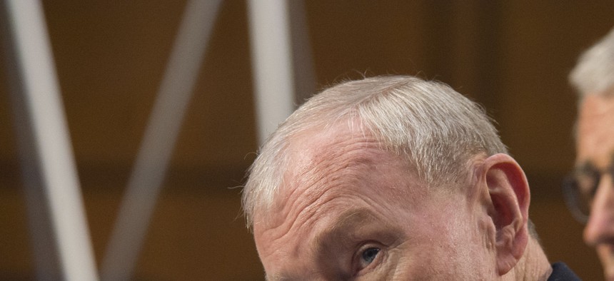 Gen. Martin Dempsey and Chuck Hagel testified Tuesday on Capitol Hill. 
