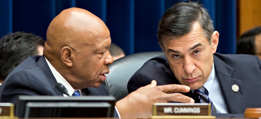 Reps. Elijah Cummings, left, and Darrell Issa introduced the bill to expand IG authority.