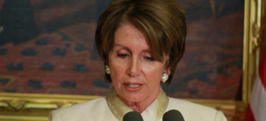 Minority Leader Nancy Pelosi criticized Republicans for leaving early. 