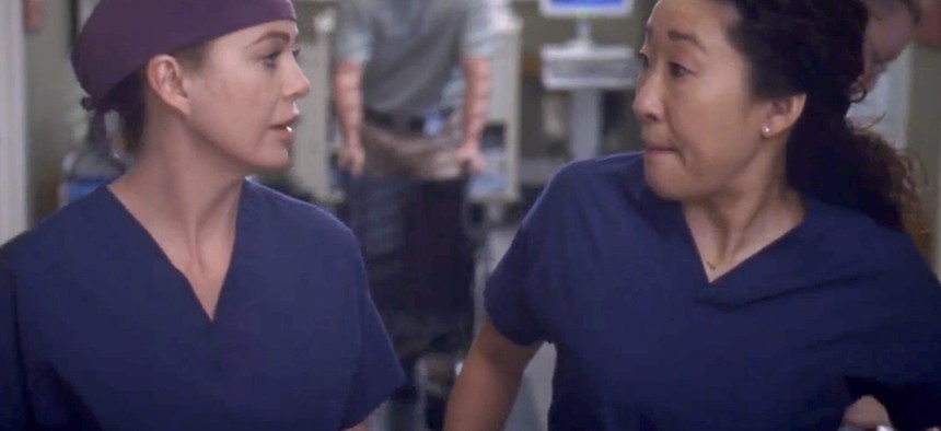 Ellen Pompeo and Sandra Oh star in Grey's Anatomy. 