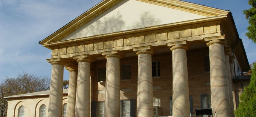 Arlington House, which recently received a $12.35 million gift to restore its weakened structure. 