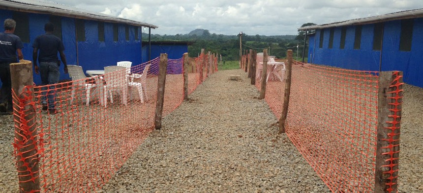 An Ebola treatment center in Libera.