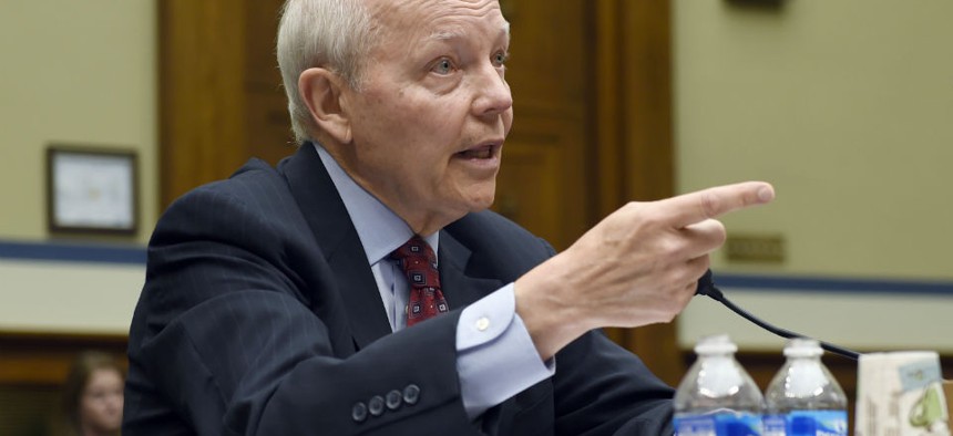 Internal Revenue Commissioner John Koskinen testifies on Capitol Hill in July. 