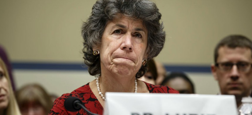 Dr. Nicole Lurie, assistant secretary for preparedness and response at HHS, testifies at Friday's hearing. 