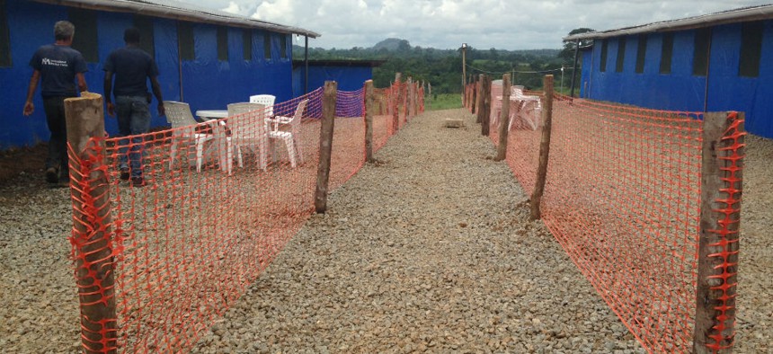 An Ebola treatment facility in Liberia. 