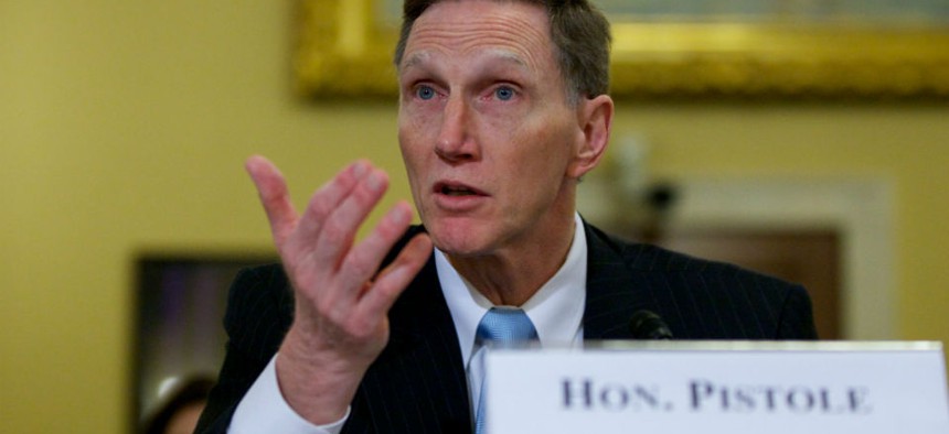 TSA chief John Pistole testifies on Capitol Hill. 