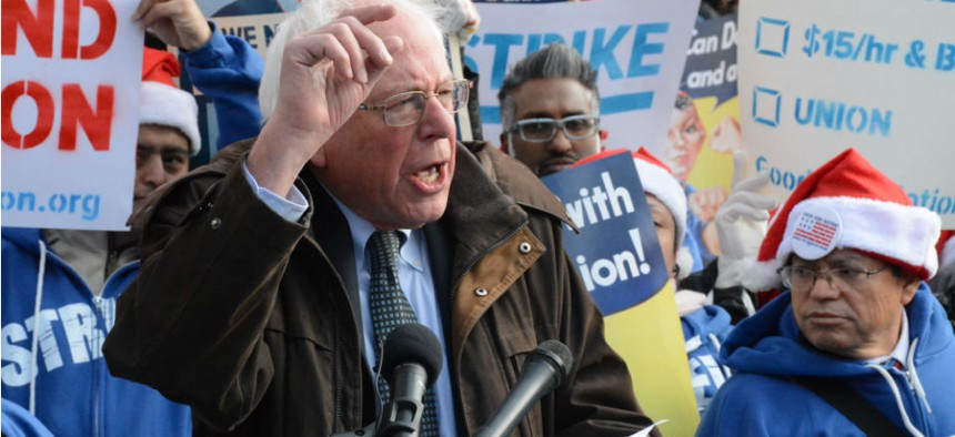 "Enough is enough! Millions of workers who are trying to put bread on the table and working 40 hours a week should not be living in poverty," said Sen. Bernie Sanders, I-Vt.