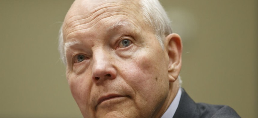 IRS chief John Koskinen tells employees that agency leadership will do its best "not to take actions that make your job more difficult or less satisfying."