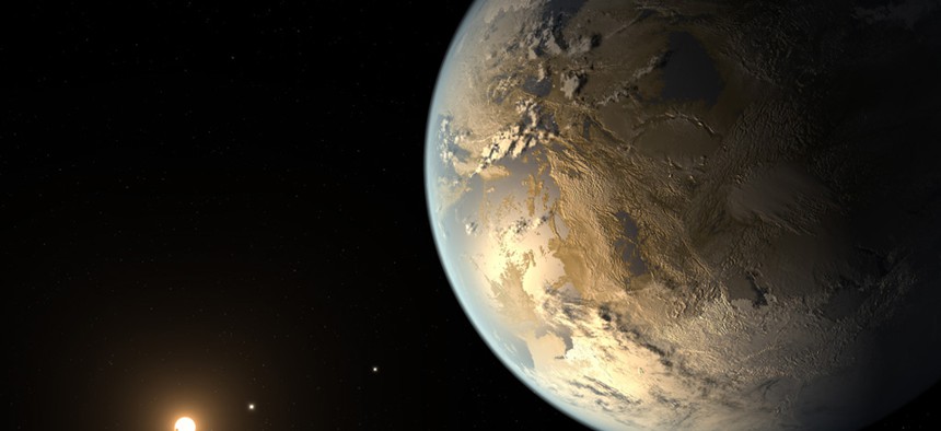An artist's rendering of Kepler 186f, one of 1,000 Earth-like planets the Kepler spacecraft has uncovered. 