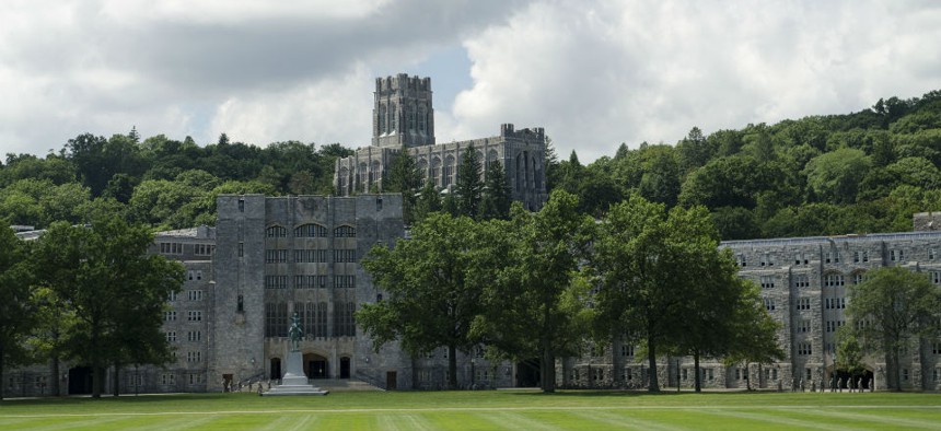 The parade grounds at West Point. 
