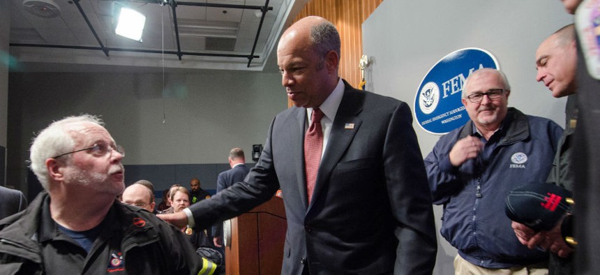 Homeland Security Secretary Jeh Johnson met with state and local law enforcement and emergency responders last week to discuss the potential shutdown.