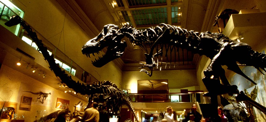 The Dinosaur Hall is one of the main exhibits at the the Smithsonian's National Museum of Natural History.