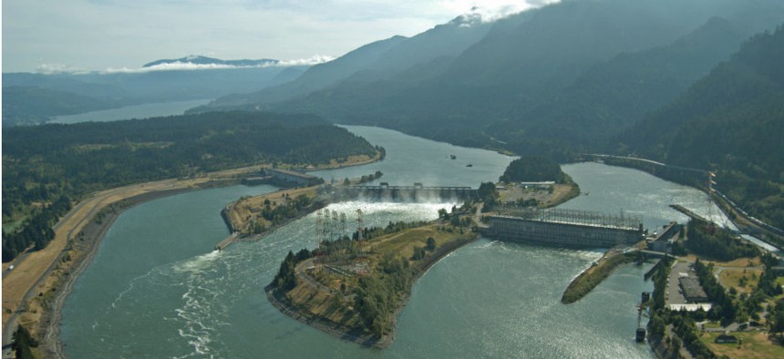 Bonneville Dam on the Columbia River. 