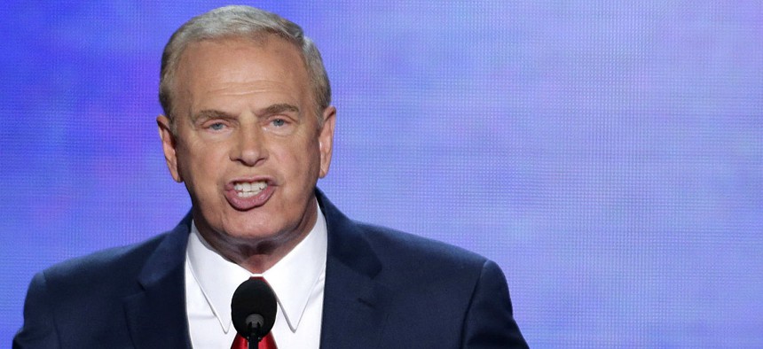  Ted Strickland speaks at the Democratic convention in 2012. 