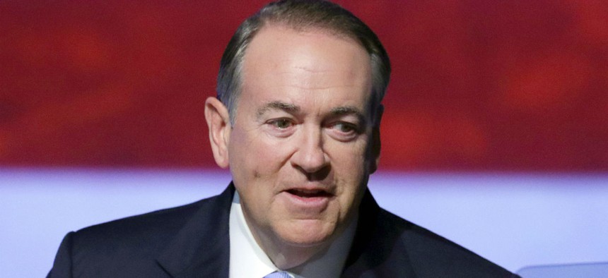 Former Arkansas Governor Mike Huckabee likens the federal government to a roach motel.