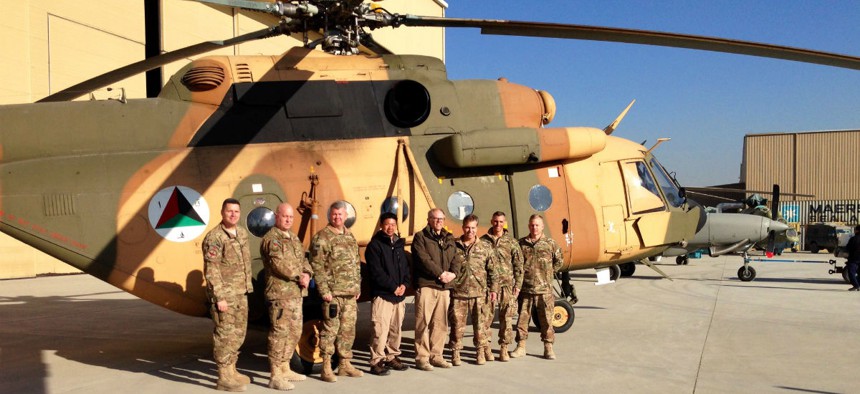 SIGAR staff at the Kabul Airport in Afghanistan in January 2014.