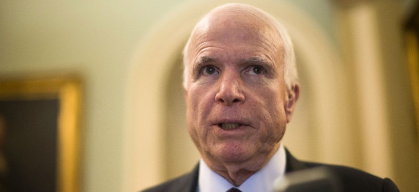 Senate Armed Services Committee Chairman John McCain, R-Ariz., believes the Pentagon's staff is bloated.