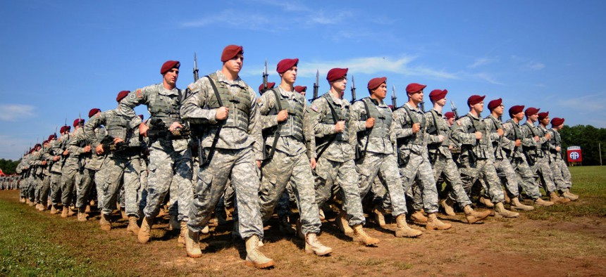 U.S. Army paratroopers assigned to the 82nd Airborne Division. 