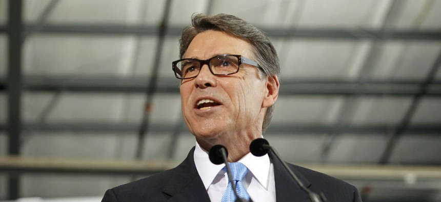 Former Texas Gov. Rick Perry entered a crowded GOP presidential race on Thursday.