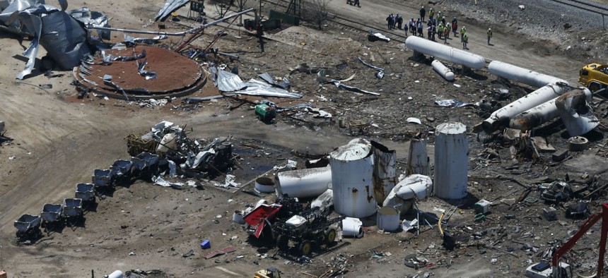 The Chemical Safety Board investigates accidents like the 2013 fertilizer plant explosion in West, Texas.