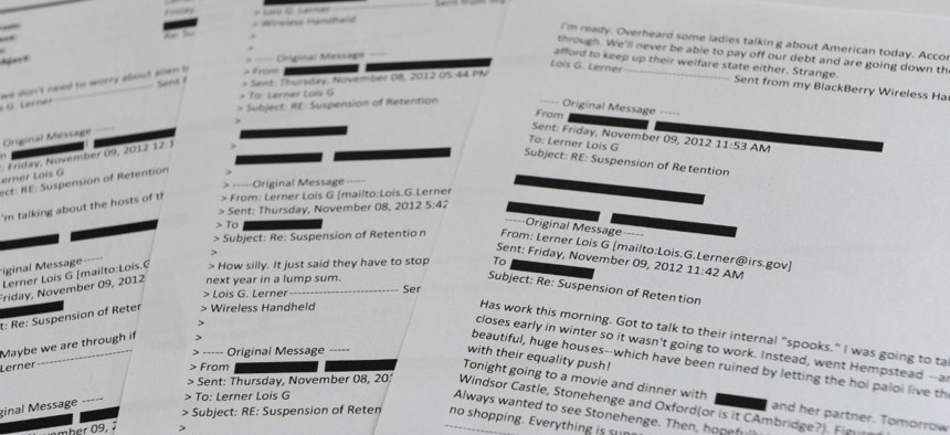 Lerner emails obtained last summer from the House Ways and Means Committee. 