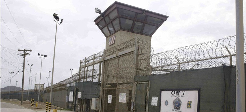 The entrance to Camp 5 and Camp 6 at the Guantanamo Bay detention center.