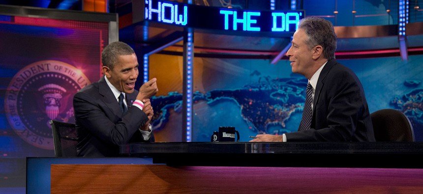 Obama appeared on the show in October 2012.